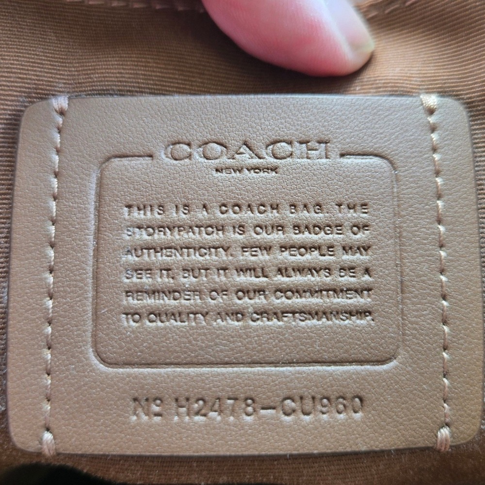 Coach Jules Hobo Bag Women Medium Brown Excellent Pebble Leather CU960 - Picture 8 of 8